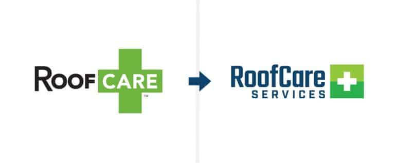 RoofCare logos New & Old